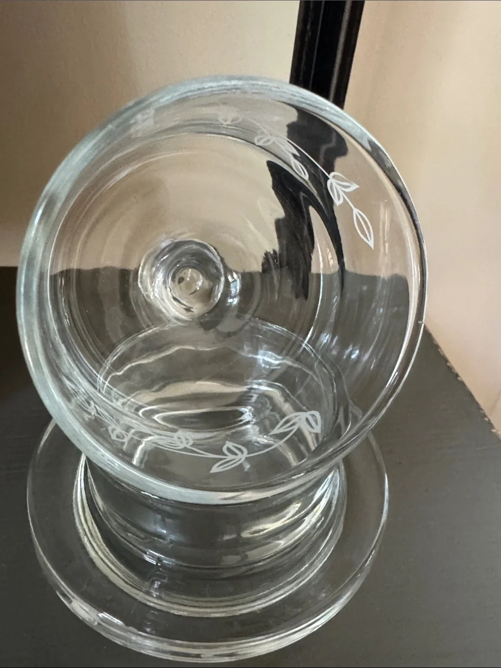 Vintage Clear Glass Butter Dish